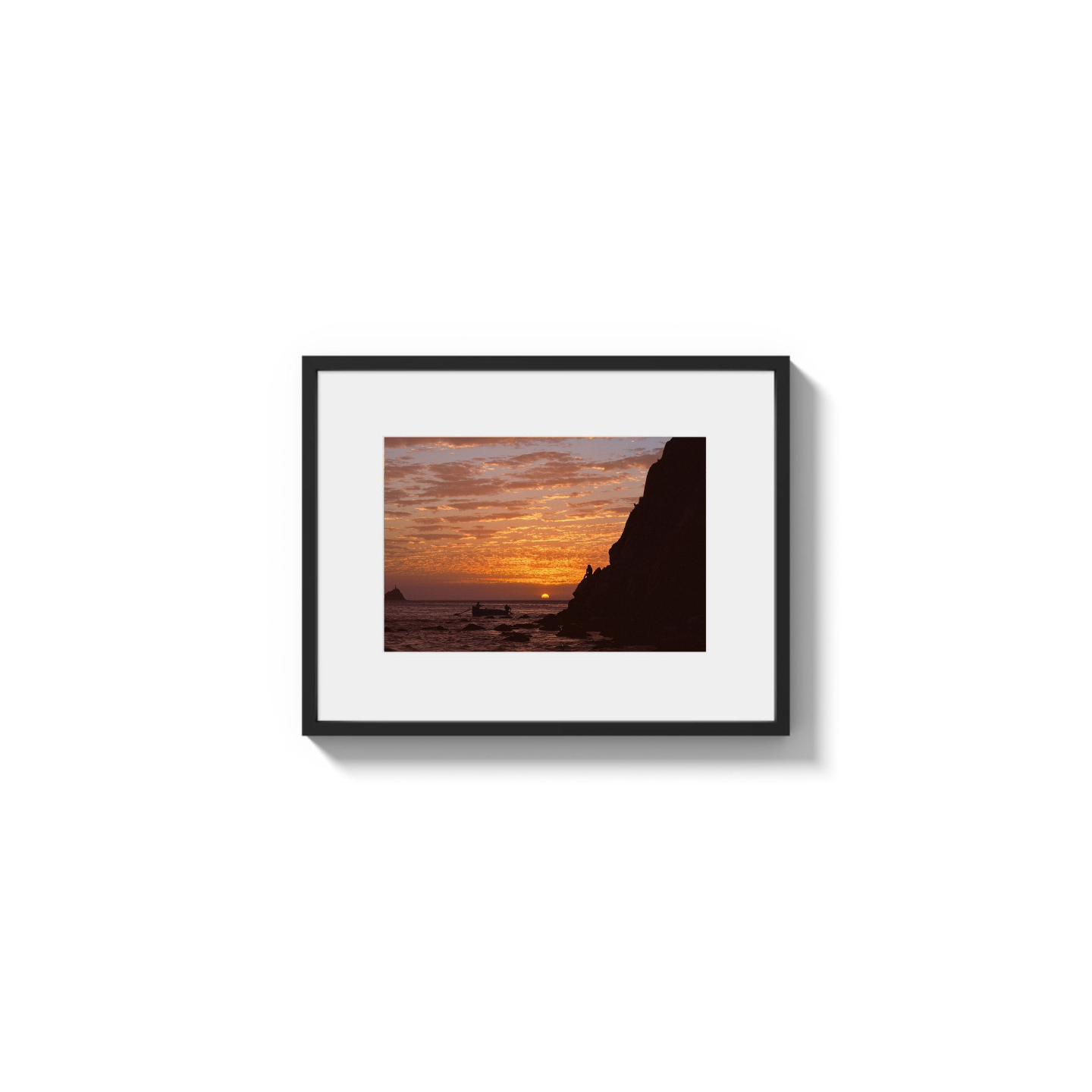 Faded Horizon - W/Mount — A4 (30×21cm, 12×8") Black Frame