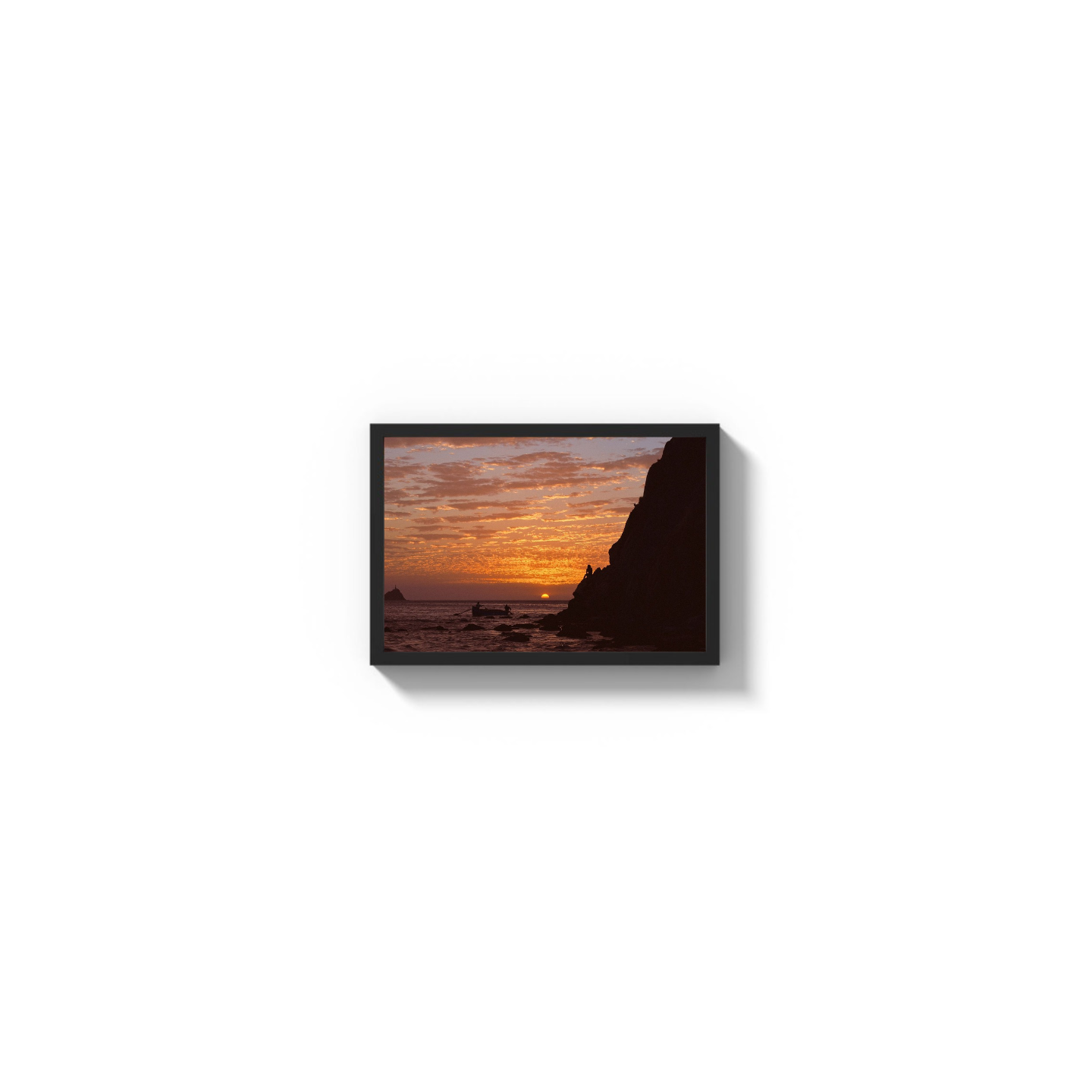Faded Horizon - Full Bleed — A4 (30×21cm, 12×8") Black Frame