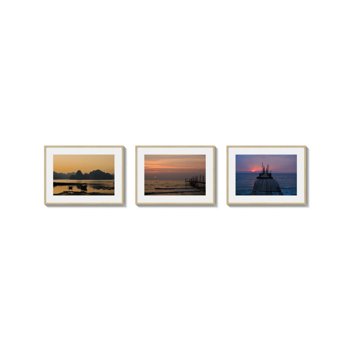 The Monsoon Wall — Medium, oak frames