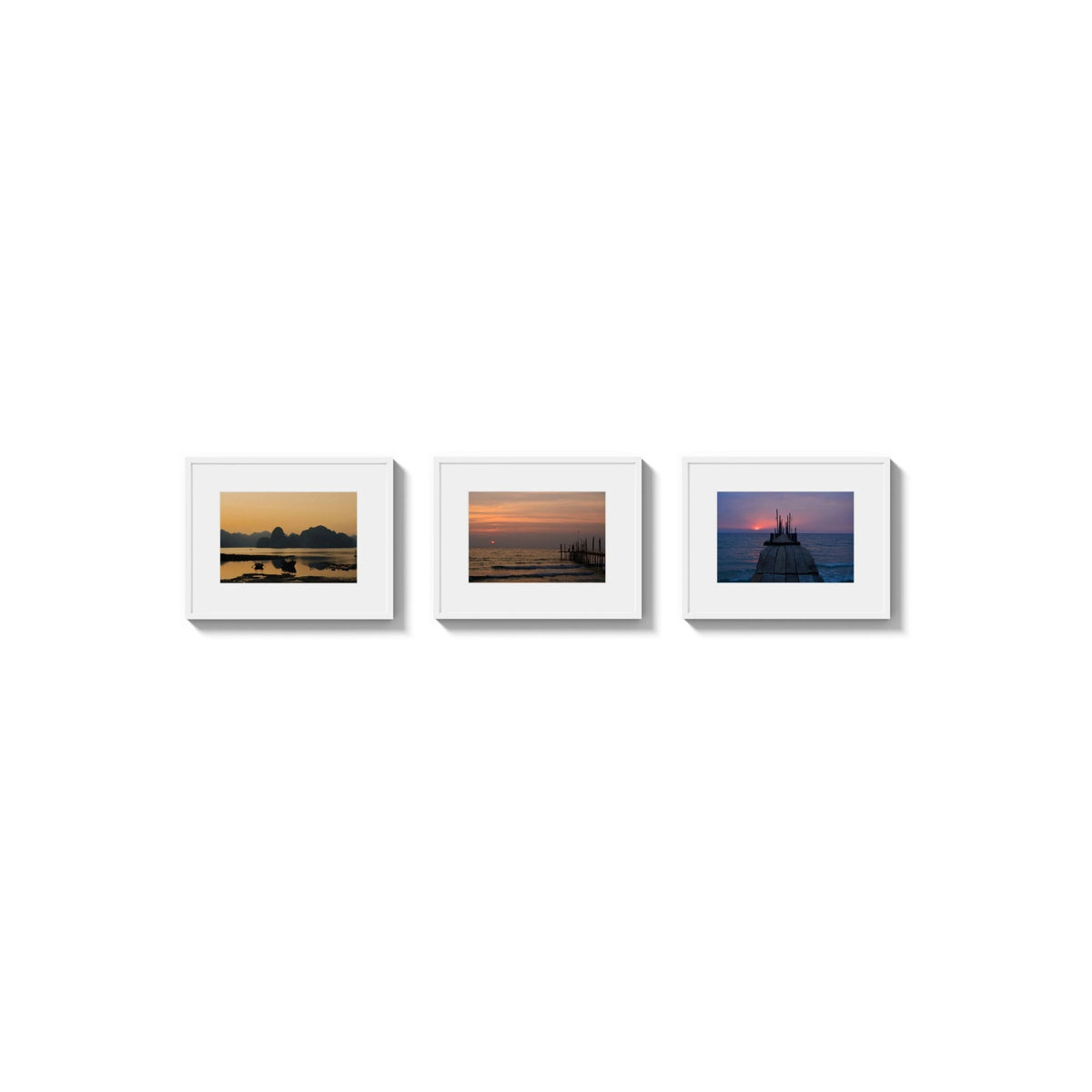 The Monsoon Wall — Small, white frames