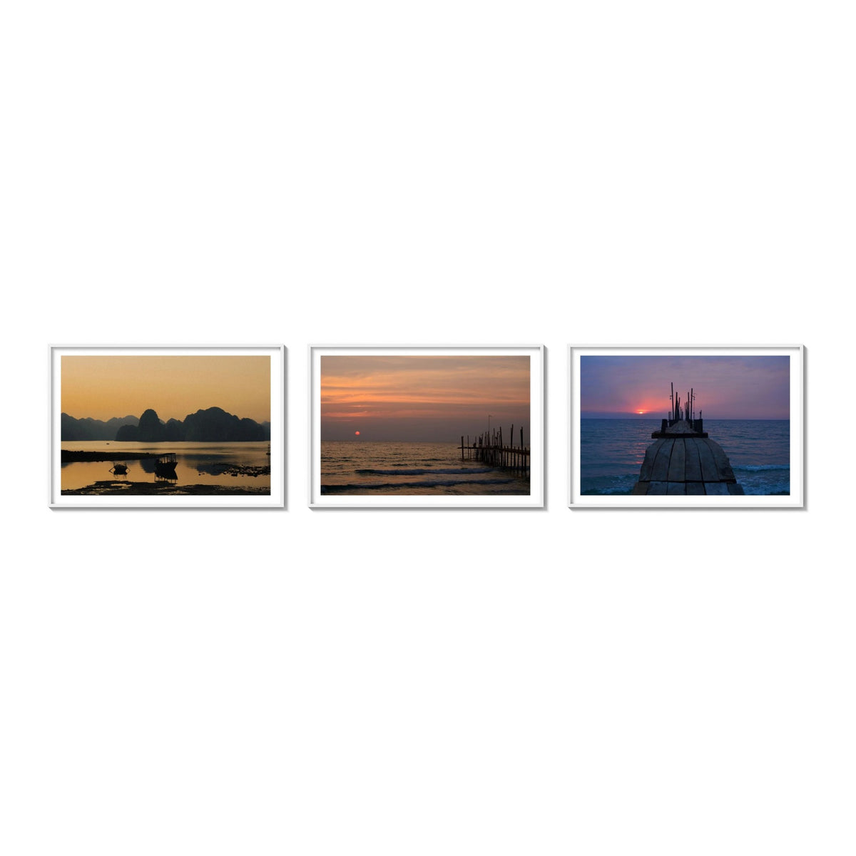 The Monsoon Wall — Statement, white frames